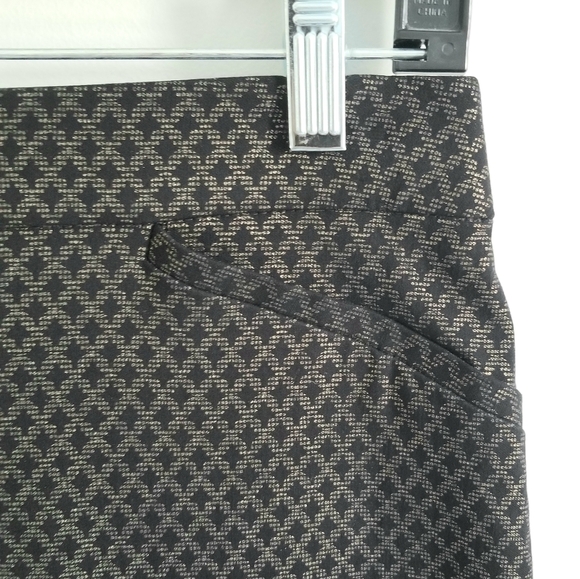 Chico's metallic gold black ankle pants - Picture 2 of 5